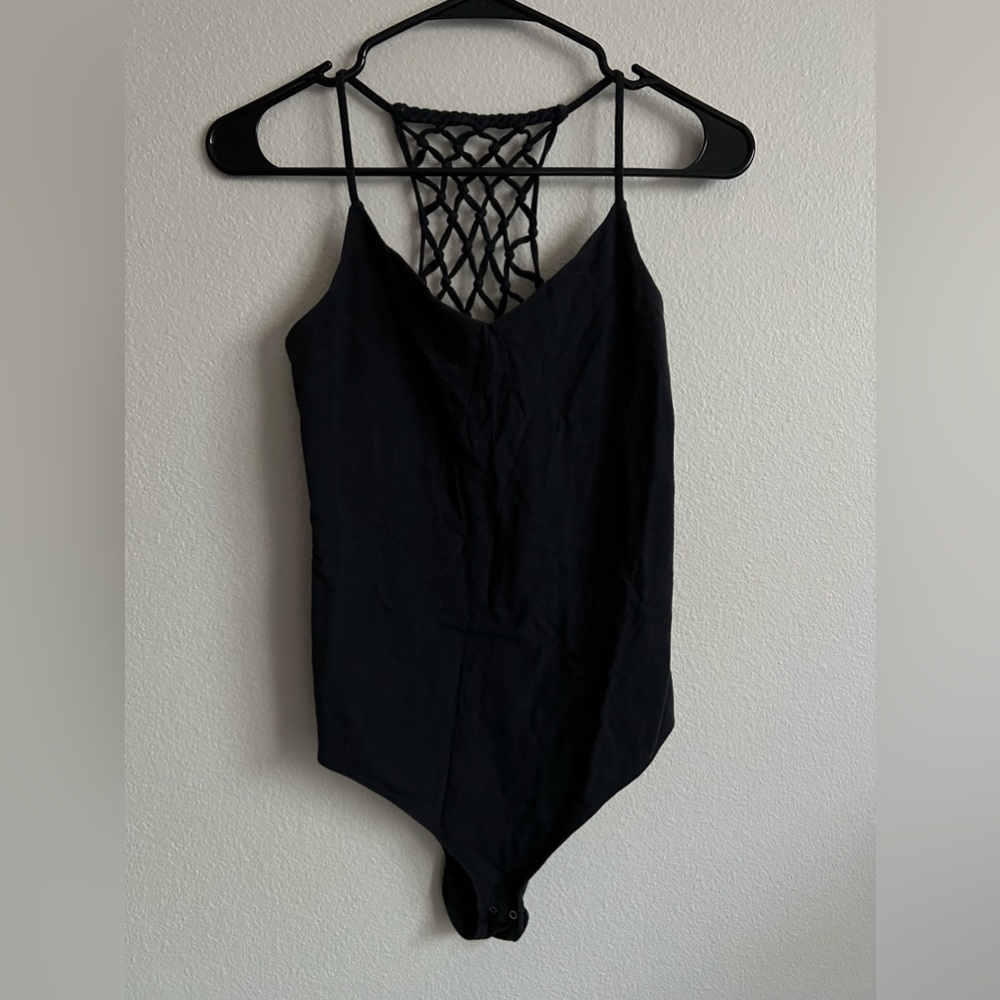 Abercrombie & Fitch Black Strappy Bodysuit Medium